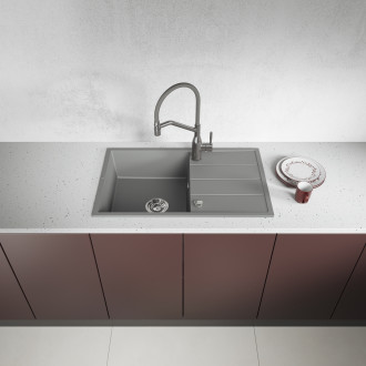 Wolin - granite sink - 1 bowl with a drainer
