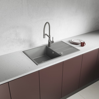 Wolin - granite sink - 1 bowl with a drainer