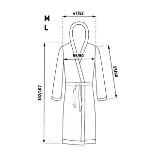 Dámský župan Jordan modro-šedý L