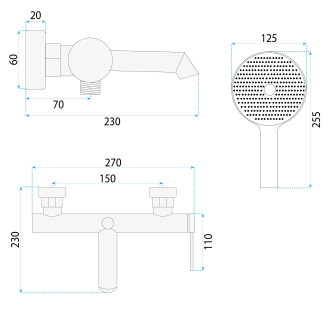 Vanová baterie Rea Foss Copper Brush