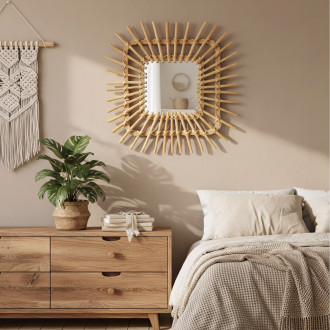 Nástěnné zrcadlo Boho 45CM QDJ071