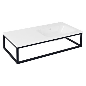 SKA konzole pod umyvadlo/desku 100x22x51cm, černá mat