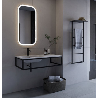 SKA konzole pod umyvadlo/desku 100x22x51cm, černá mat