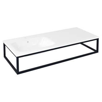 SKA konzole pod umyvadlo/desku 119,7x22x51cm, černá mat