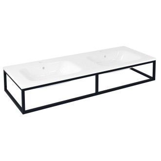 SKA konzole pod umyvadlo/desku 140x22x51cm, černá mat