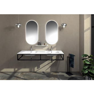 SKA konzole pod umyvadlo/desku 140x22x51cm, černá mat