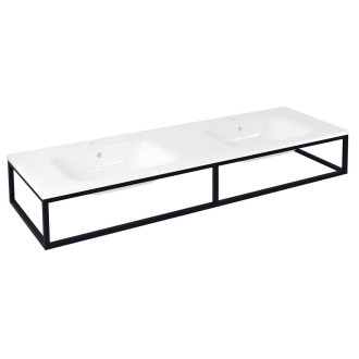 SKA konzole pod umyvadlo/desku 160x22x51cm, černá mat