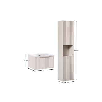 Zestaw meblowy 50cm z umywalką meblową Sky i szafką wysoką
