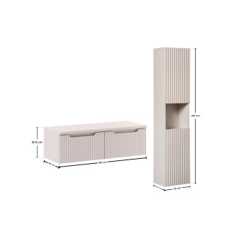 Zestaw meblowy 100cm z blatem i szafką wysoką