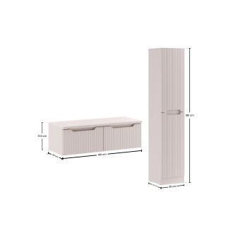 Comad SET-NOC B CASHMERE 100CM 1S HCLB Koupelnová sestava 100 cm