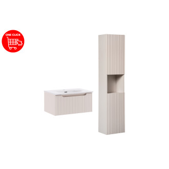 Zestaw meblowy 60cm z umywalką meblową SKY i szafką wysoką