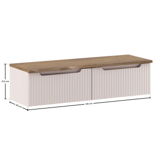 Comad SET-NOC B CASHMERE 120CM 1S Koupelnová sestava 120 cm s deskou