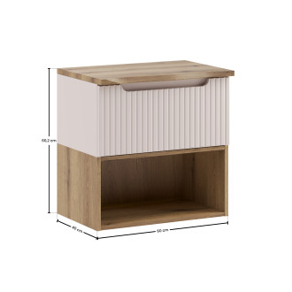 Comad SET-NOC B OAK 60CM 1S LR Koupelnová sestava 60 cm s deskou