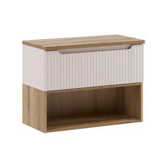 Comad SET-NOC B OAK 80CM 1S LR Koupelnová sestava 80 cm s deskou