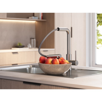 TEKA Kuchyňská baterie s vysokým ramínkem a výsuvnou koncovkou UNI 9331 IX