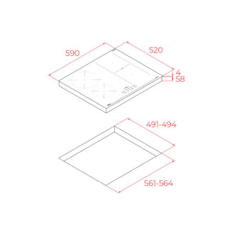 TEKA Indukční varná deska 60 cm IBF 64210 SSM BK
