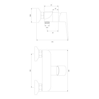 ASTORIA bateria prysznicowa, chrom