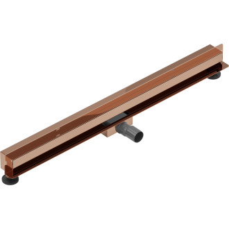 Mexen Flat Wall odpływ liniowy ścienny 2w1 90 cm, różowe złoto - 1630090