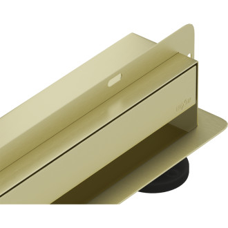 Mexen Flat Wall lineární stěnový odtok 2v1 60 cm, kartáčované zlato - 1A30060