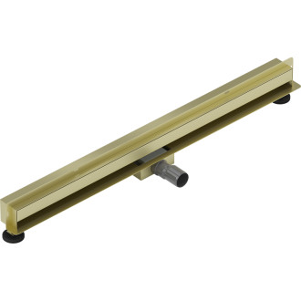 Mexen Flat Wall odpływ liniowy ścienny 2w1 80 cm, złoty szczotkowany - 1A30080