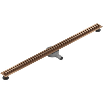 Mexen Flat 360° Slim odpływ liniowy obrotowy 140 cm, miedź szczotkowana - 1C41140