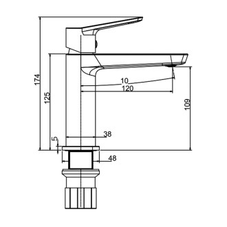 FLERY stojánková umyvadlová baterie, chrom
