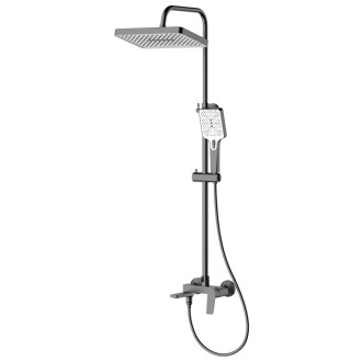 FLERY sprchový sloup s pákovou baterií, otočné ramínko, gun metal FY690GM