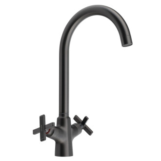 XELLA stojánková dřezová baterie, gun metal XE603GM