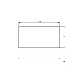 SKA deska Rockstone 101x1,2x51,5cm, bílá mat