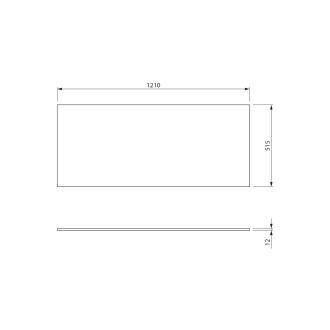 SKA deska Rockstone 121x1,2x51,5cm, bílá mat