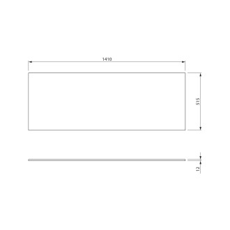 SKA deska Rockstone 141x1,2x51,5cm, bílá mat