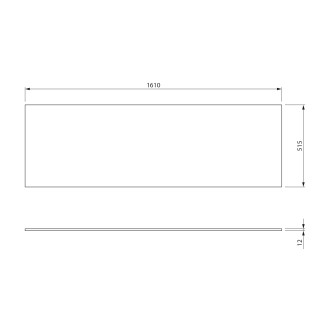 SKA deska Rockstone 161x1,2x51,5cm, bílá mat