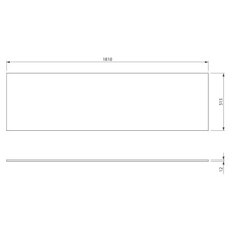 SKA deska Rockstone 181x1,2x51,5cm, bílá mat