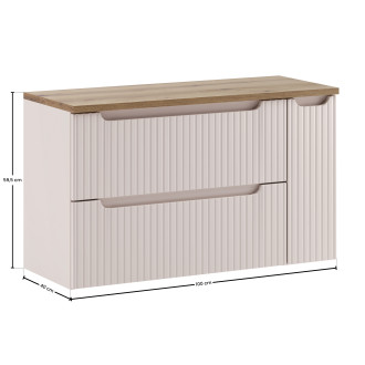 Comad SET-NOC B OAK 100CM S LC Koupelnová sestava 100 cm s deskou