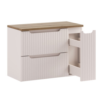 Comad SET-NOC B OAK 80CM S LC Koupelnová sestava 80 cm s deskou a cargo skříňkou