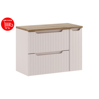 Comad SET-NOC B OAK 80CM S LC Koupelnová sestava 80 cm s deskou a cargo skříňkou