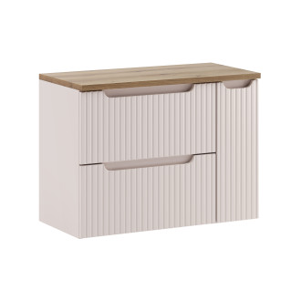 Comad SET-NOC B OAK 80CM S LC Koupelnová sestava 80 cm s deskou a cargo skříňkou