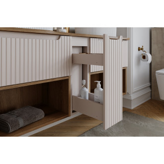 Comad SET-NOC B OAK 80CM S LC Koupelnová sestava 80 cm s deskou a cargo skříňkou