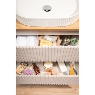 Comad SET-NOC B OAK 80CM S LC Koupelnová sestava 80 cm s deskou a cargo skříňkou