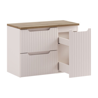 Comad SET-NOC B OAK 80CM LC Koupelnová sestava 80 cm s deskou a cargo skříňkou