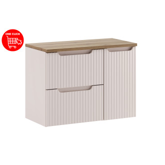 Comad SET-NOC B OAK 80CM LC Koupelnová sestava 80 cm s deskou a cargo skříňkou