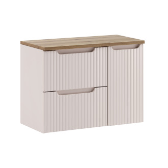 Comad SET-NOC B OAK 80CM LC Koupelnová sestava 80 cm s deskou a cargo skříňkou
