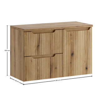 Zestaw meblowy 90cm z blatem i szafką z koszem na pranie