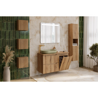 Zestaw meblowy 90cm z blatem i szafką z koszem na pranie