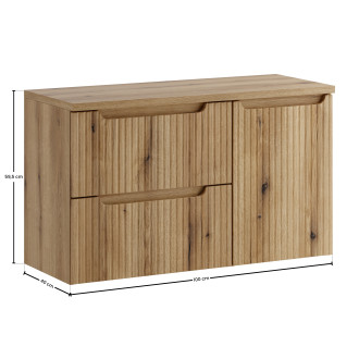 Comad SET-NOCE B OAK 100CM S LB Koupelnová sestava 100 cm