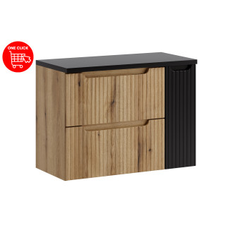 Comad SET-NOCE B BLACK 80CM S Koupelnová sestava 80 cm s deskou