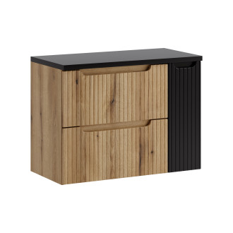 Comad SET-NOCE B BLACK 80CM S Koupelnová sestava 80 cm s deskou