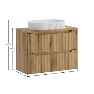 Comad SET-NOCE B NAT OAK 80CM S UN BEYOND Koupelnová sestava 80 cm