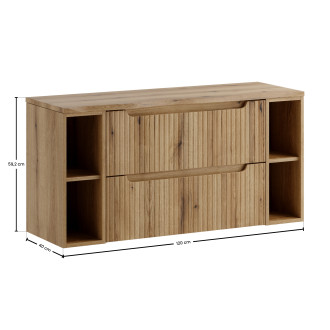 Comad SET-NOCE B NAT OAK 120CM S Koupelnová sestava 120 cm s deskou