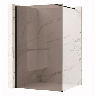 Sprchová zástěna Rea Flexi Brown / Black 90